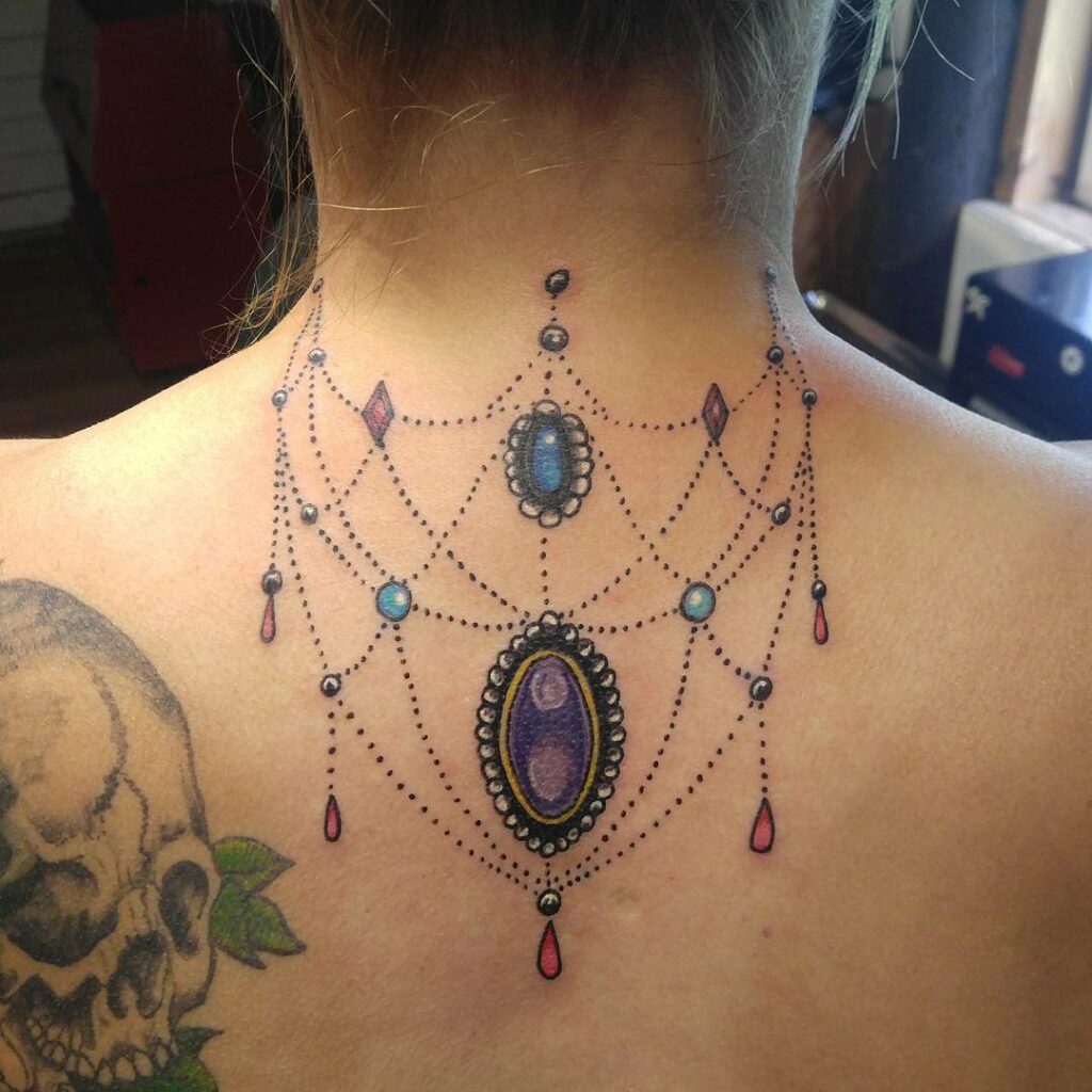 19+ Back Of Neck Tattoo Ideas You'll Have To See To Believe! 28 Gorgeous Back Of Neck Tattoos Which Look Like Jewellery