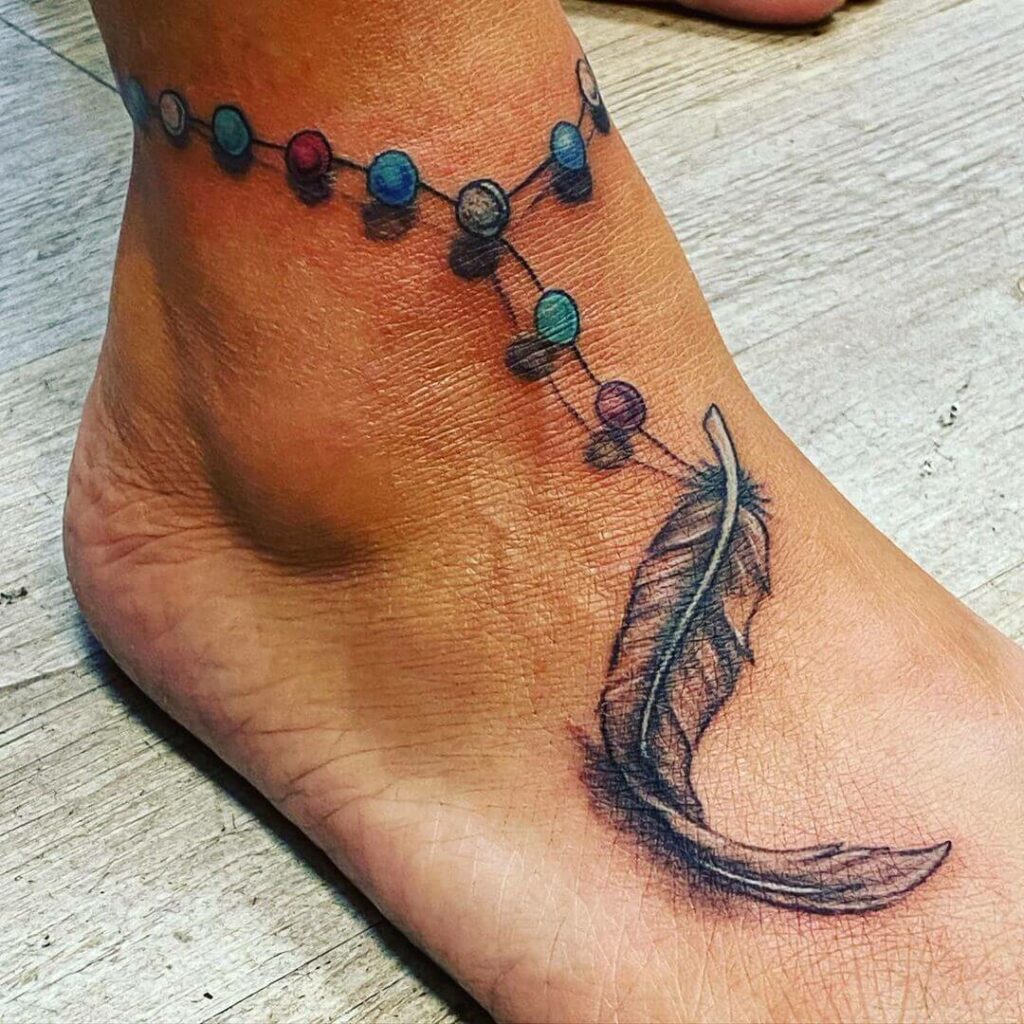 31 Latest Ankle Bracelet Tattoos To Inspire You In 2024! 19 Gorgeous Tattoo Ideas That Look Like Jewelry