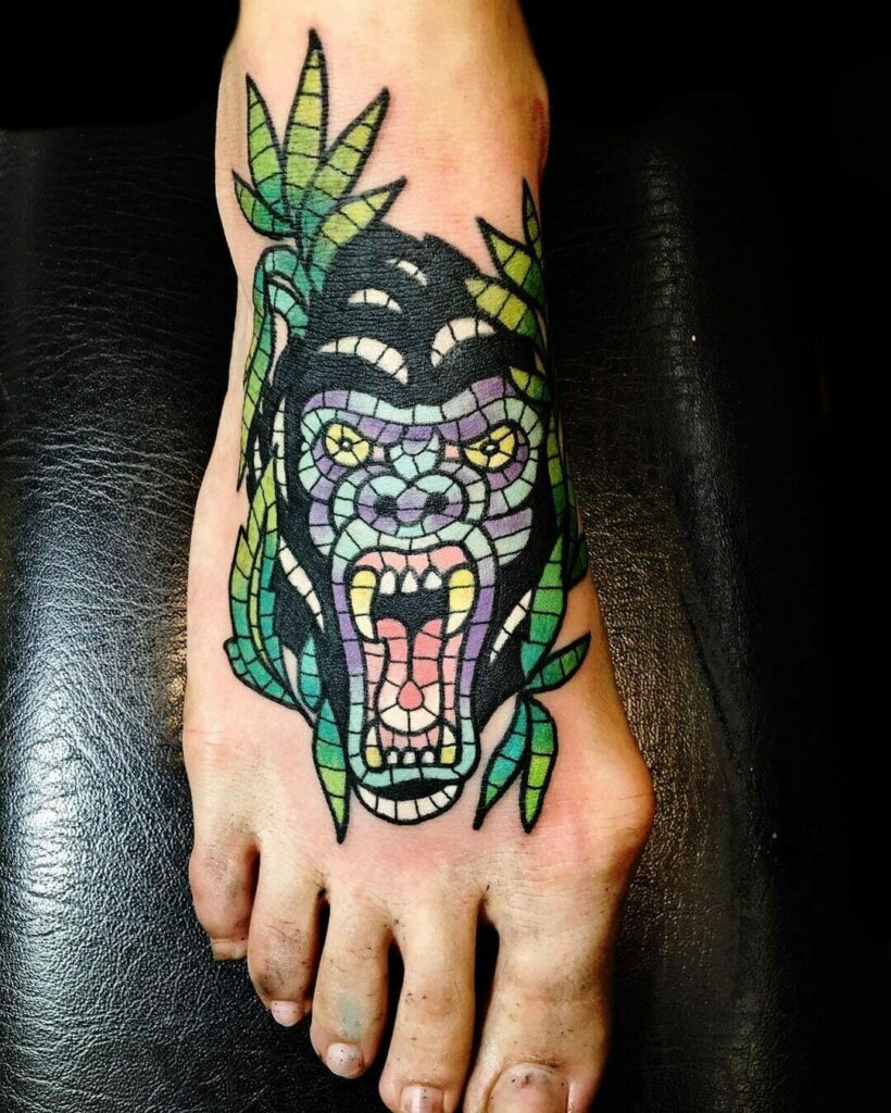11+ Mosaic Tattoo Ideas That Will Blow Your Mind! 15 Gorilla Mosaic Tattoo