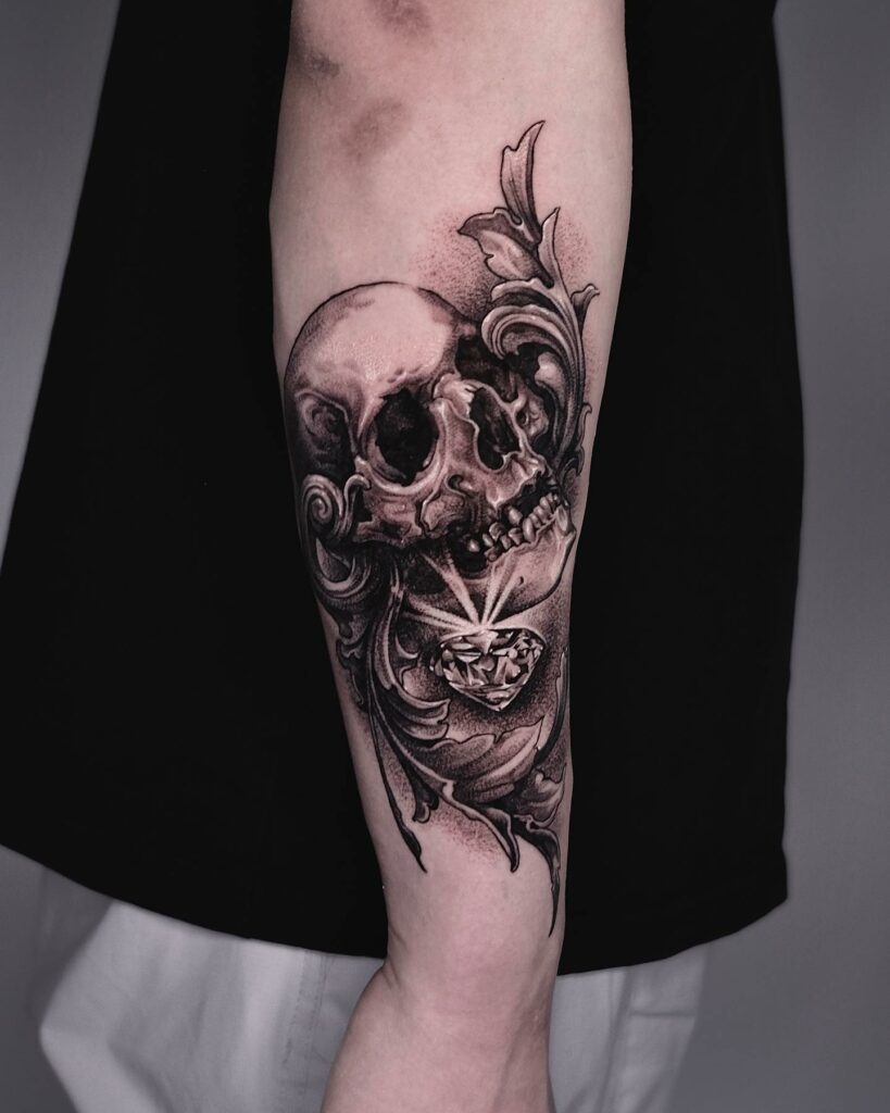 20+ Diamond Tattoo Ideas That Will Blow Your Mind! 16 Gothic Diamond Tattoos ideas