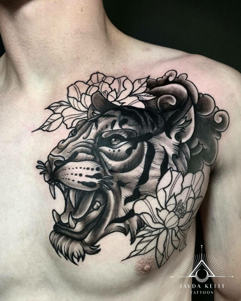 11+ Chest Tiger Tattoo Ideas That Will Blow Your Mind! 20 Graceful Tiger Tattoo