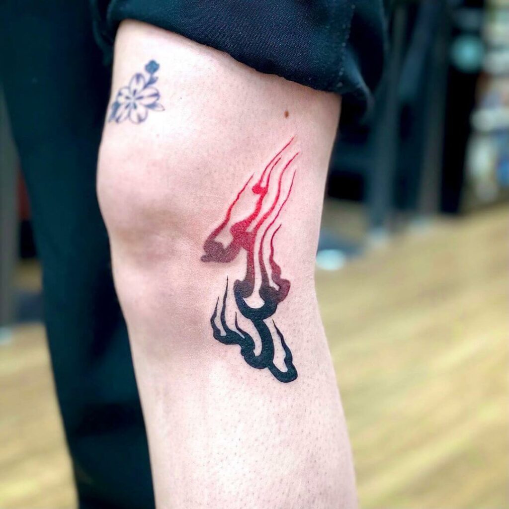 11+ Fire Tribal Tattoo Ideas That Will Blow Your Mind! 13 Gradient Fire Tribal Tattoo