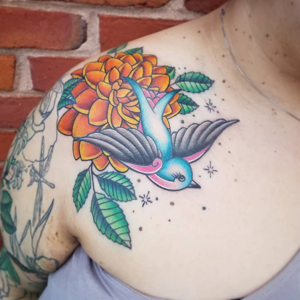 11+ Traditional Sparrow Tattoo Ideas You Have To See To Believe! 19 Grand Sparrow Tattoo