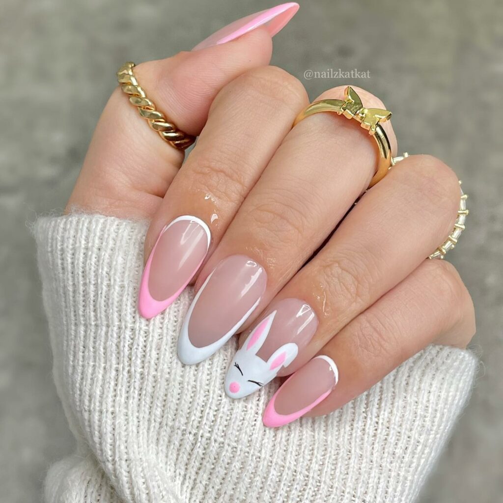 41 Latest Easter Nail Designs To Try This Season! 32 Gray Bunnies