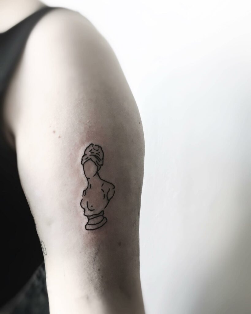 12+ Minimalist Woman Silhouette Tattoo Ideas To Inspire You! 14 Greek Goddess Tattoo Design