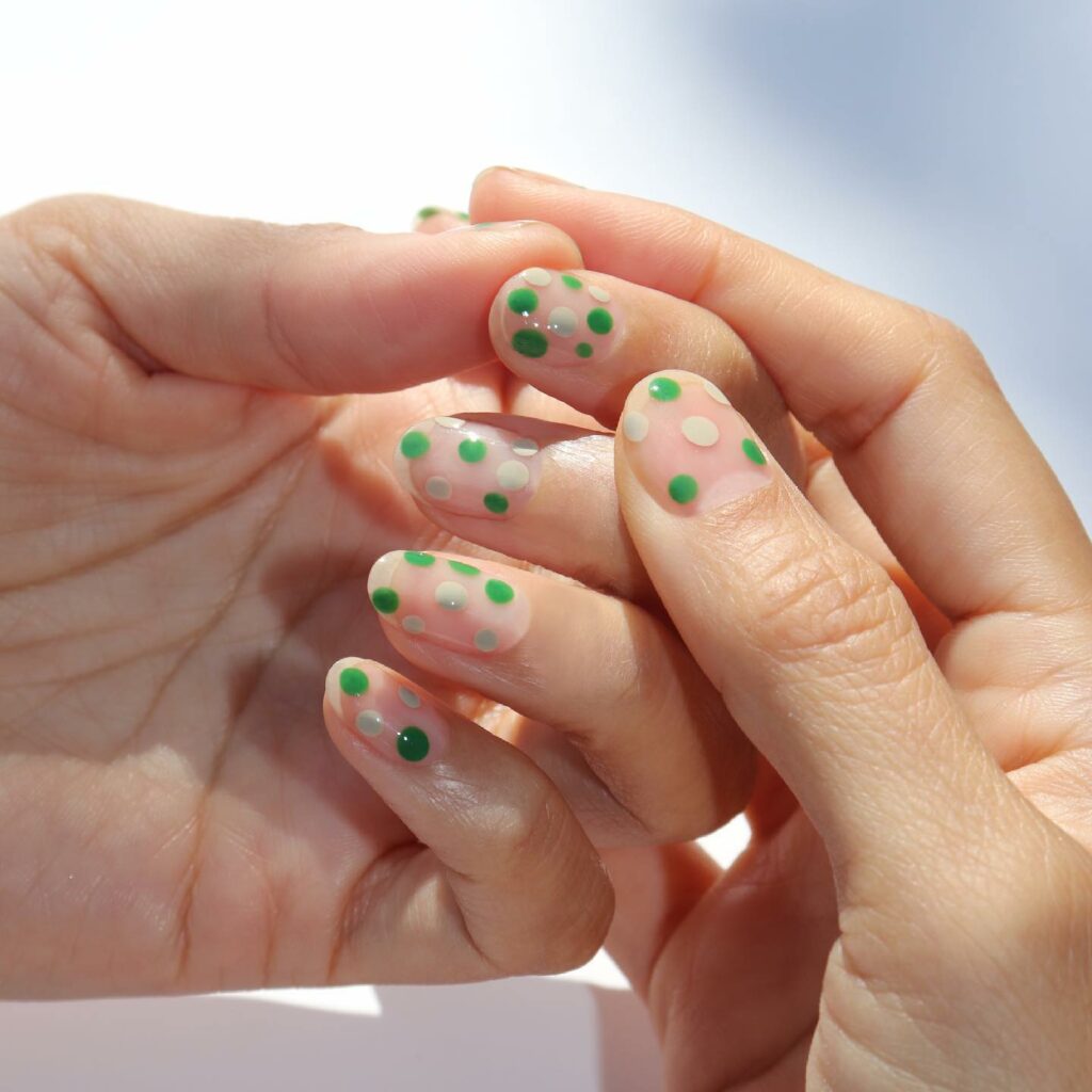 55 Latest Green Nail Ideas To Try In 2024! 70 Cheerful Green Nails with Playful Dots