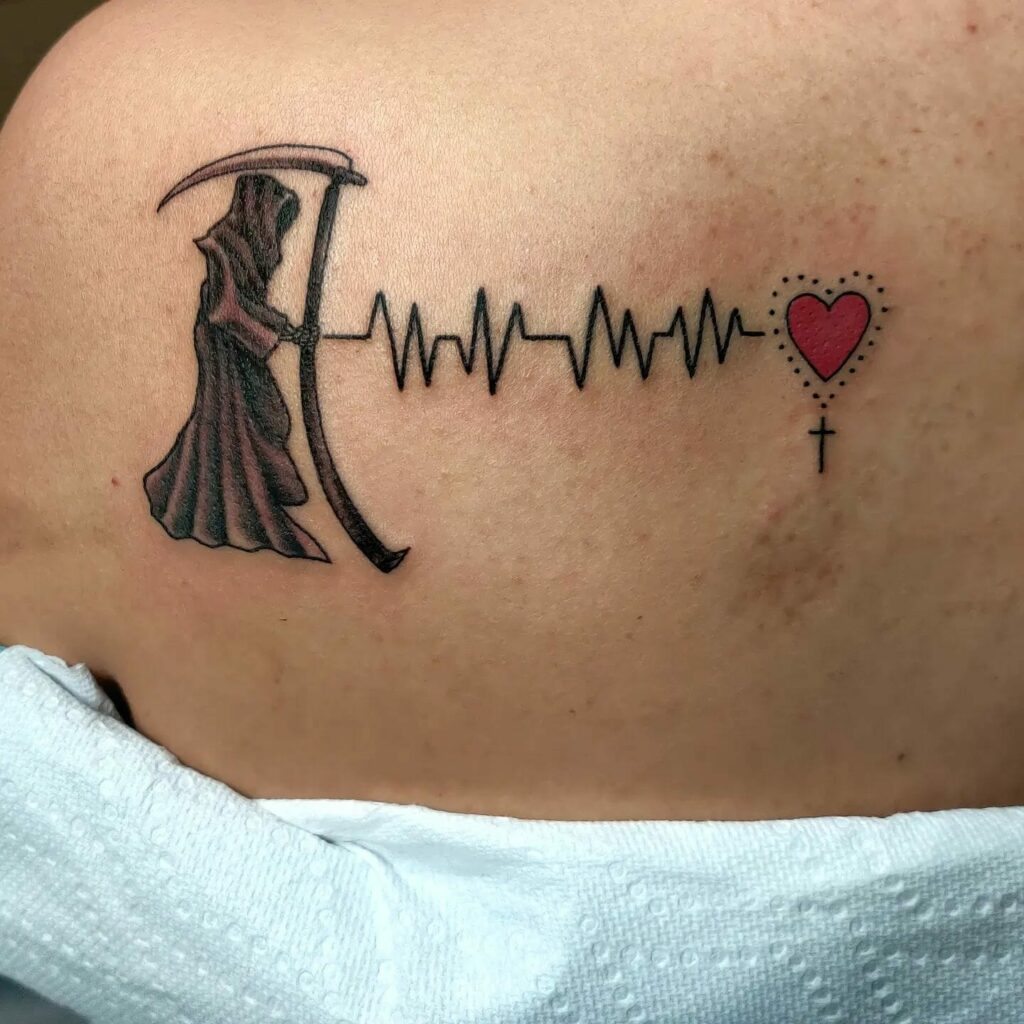 10+ Grim Reaper Tattoo Drawing Ideas That Will Blow Your Mind! 18 Grim Reaper Shoulder Tattoo