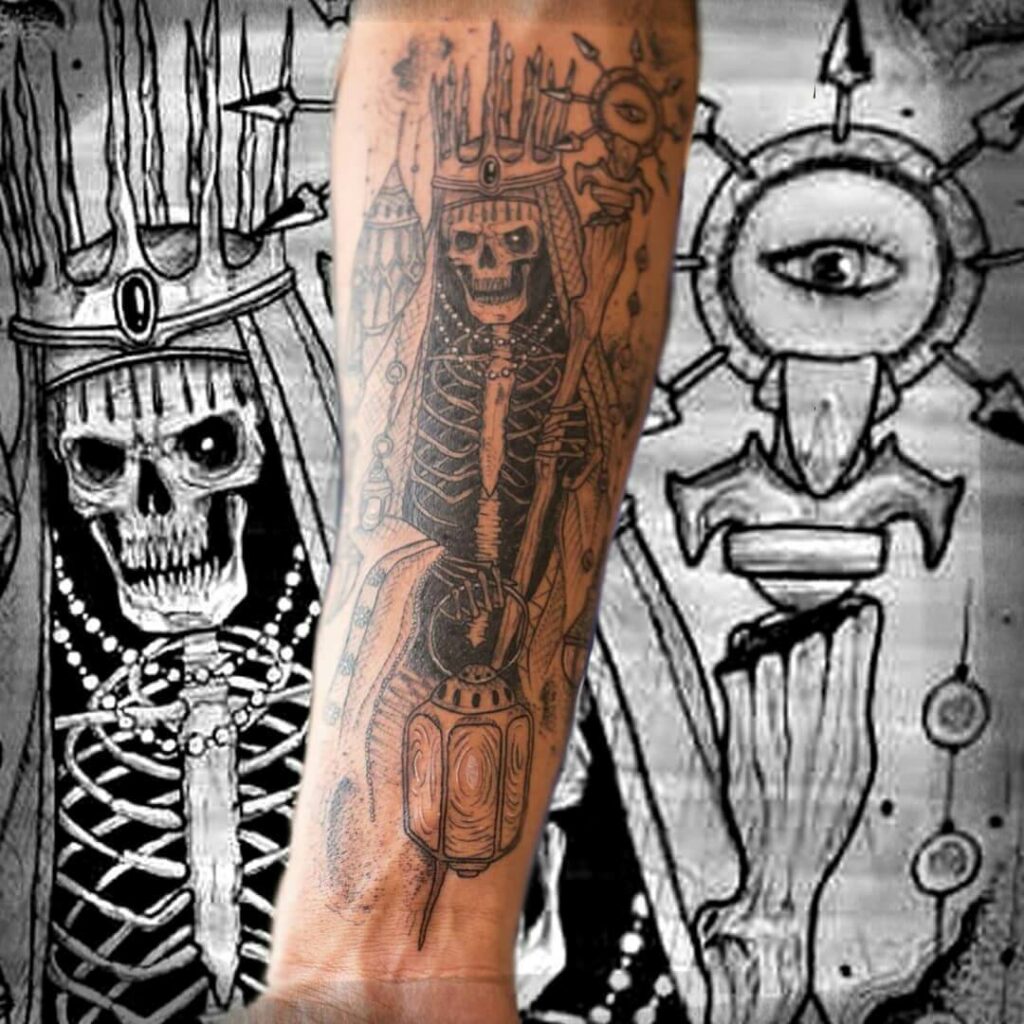 11+ King Skull Tattoo Ideas That Will Blow Your Mind! 14 Grim Reaper Skull Tattoo