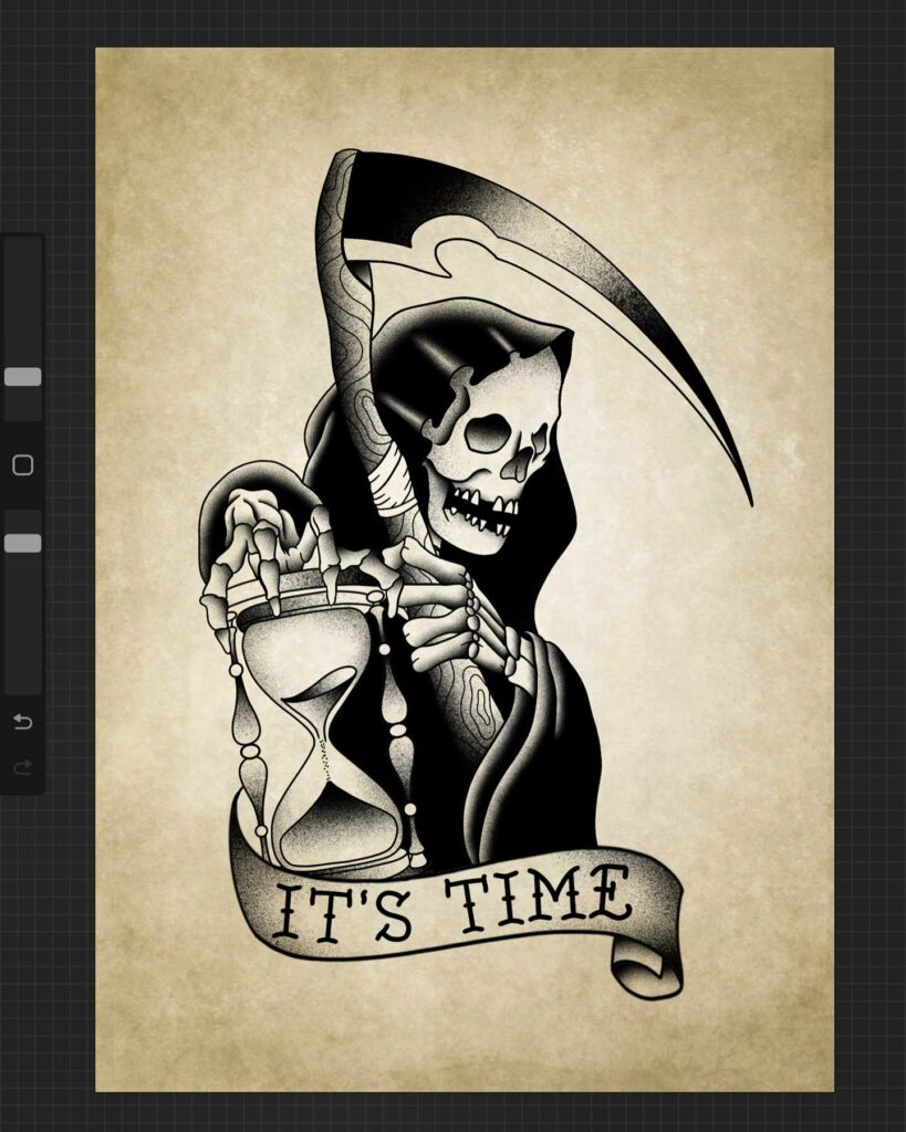10+ Grim Reaper Tattoo Drawing Ideas That Will Blow Your Mind! 14 Grim Reaper Tattoos With Hourglass