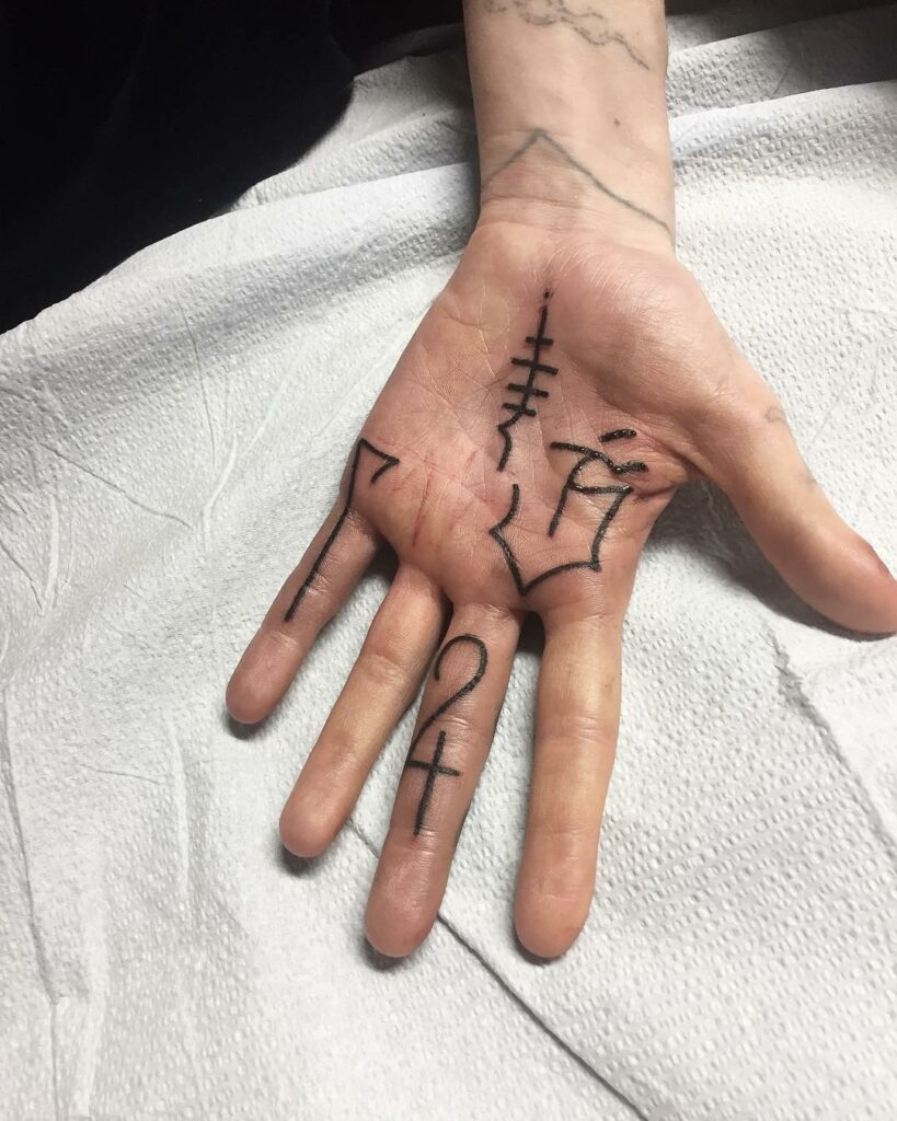 11+ Grimes Tattoo Ideas That Will Blow Your Mind! 15 Grimes Palm Tattoo