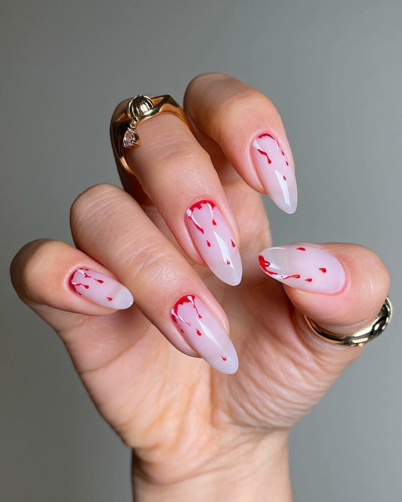 Embrace the Night with 33 Vampire Nail Designs for 2024 18 Gritty Vampire Nails