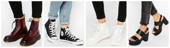 Expert Tips on How to Dress Grunge Style 32 Grunge Shoes Dr Martens Converse Creepers Chunky Sandals