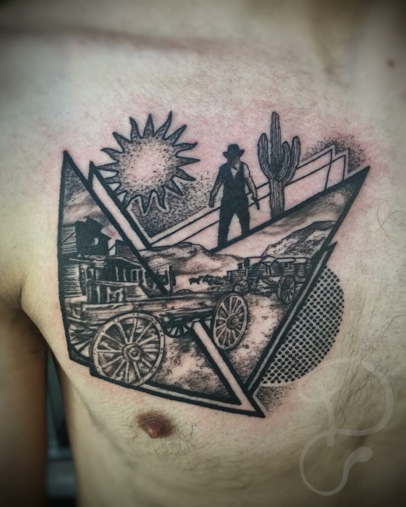 14+ Western Tattoo Ideas To Inspire You! 15 Gunslinger Tattoos