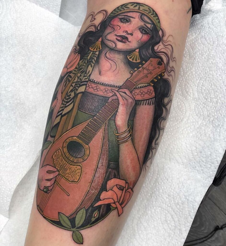 10+ Mandolin Tattoo Ideas That Will Blow Your Mind! 18 Gypsy Woman Tattoo