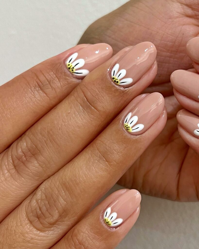 Discover 40 Short White Nail Designs for 2024 29 Half-Moon white short nails