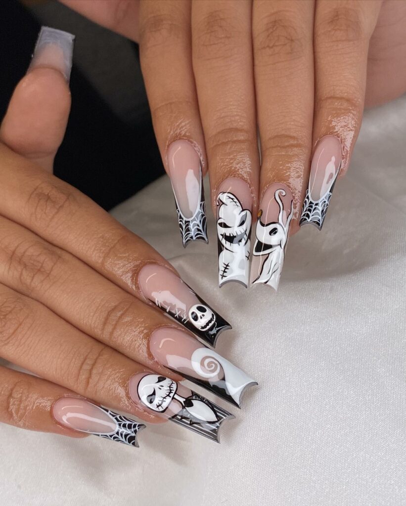 30 Latest Nightmare Before Christmas Nails Ideas! 18 Halloween Nightmare Before Christmas Nails