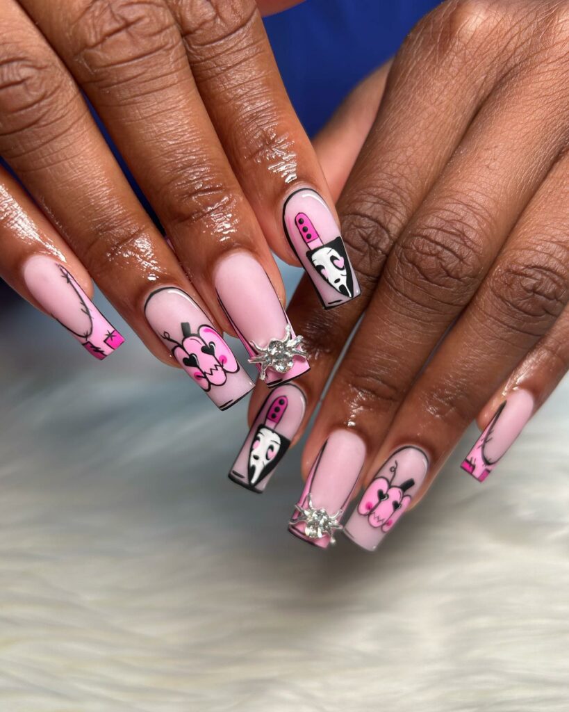 44 Latest Pop Art Nail Designs To Try In 2024! 49 Halloween Pink Pop Art Nails