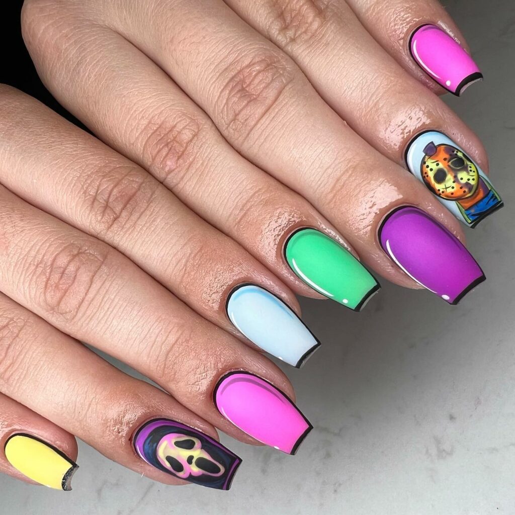 44 Latest Pop Art Nail Designs To Try In 2024! 16 Halloween Inspired Pop Art Nails