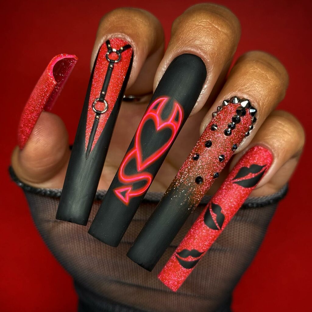 Explore 34 Red Acrylic Nail Designs To Try in 2024 22 Halloween Red Acrylic Nails