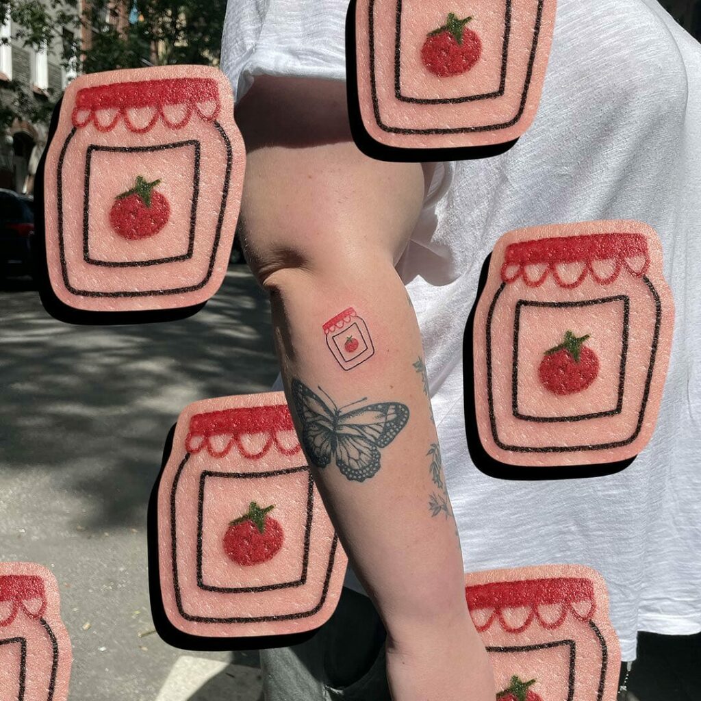 11+ Grandma Tattoo Ideas That Will Blow Your Mind! 19 Handpoke Grandma's Jar Tattoo