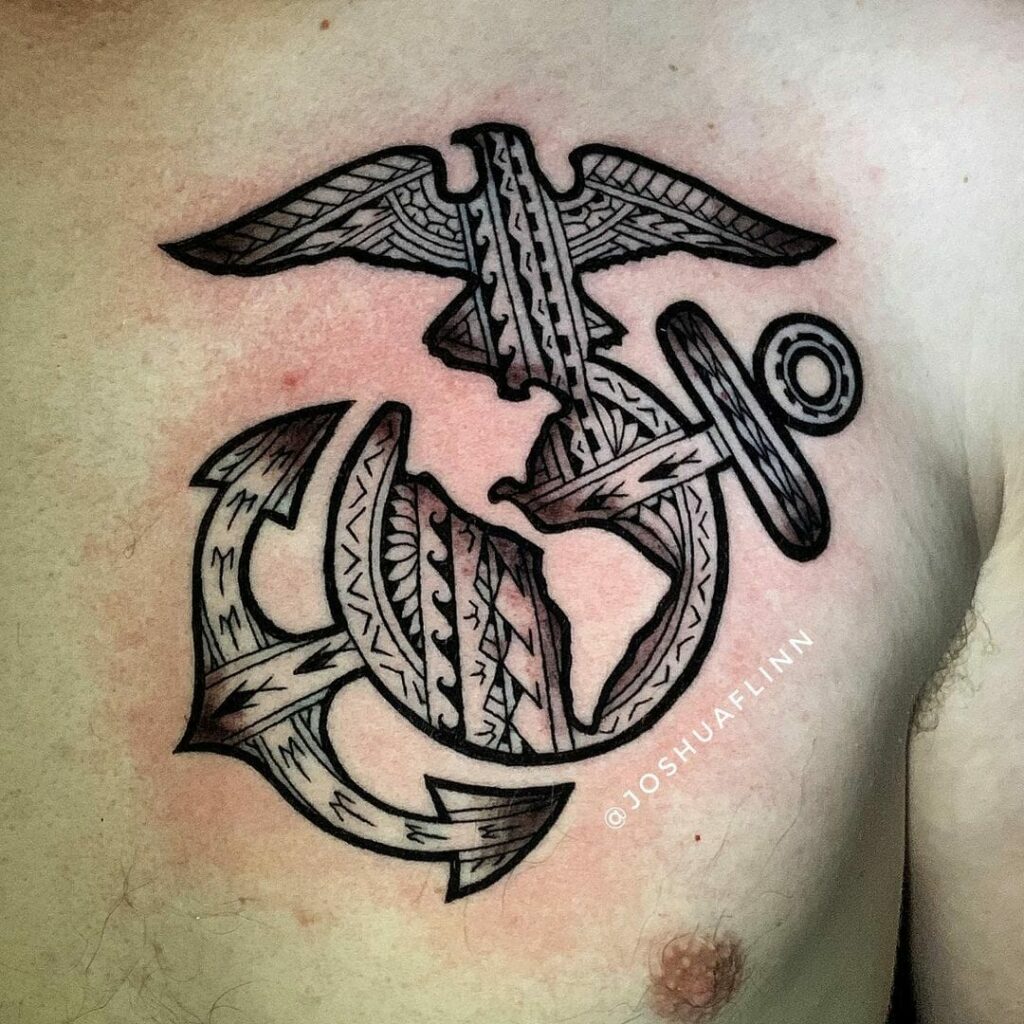 10+ Anchor Chest Tattoo Ideas That Will Blow Your Mind! 15 Hawaii Anchor Tattoo For Men Chest