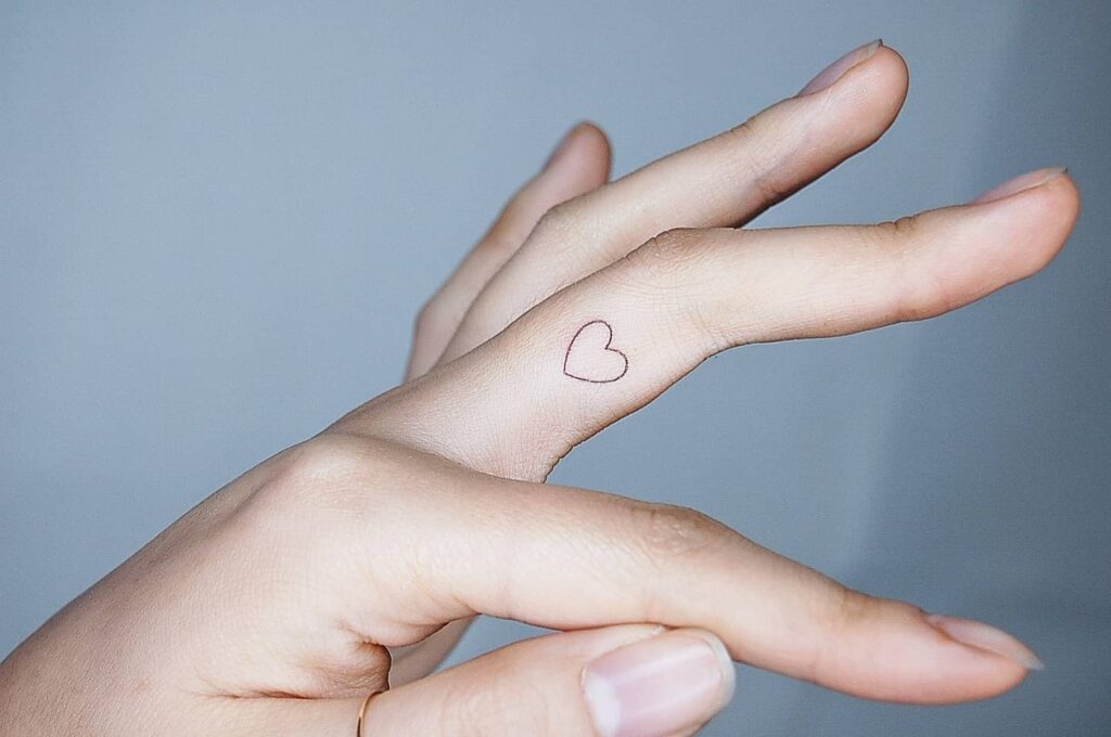 17+ Finger Heart Tattoo Ideas To Inspire You! 12 Heart Inner Finger Tattoo
