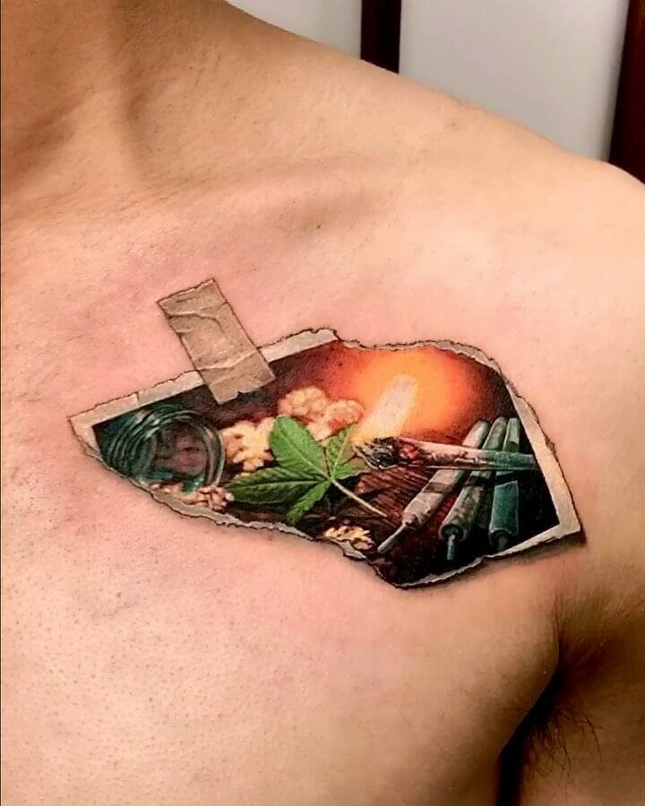 10+ Weed Leaf Tattoo Ideas You Have To See To believe! 17 Heart Marijuana Tattoo Designs