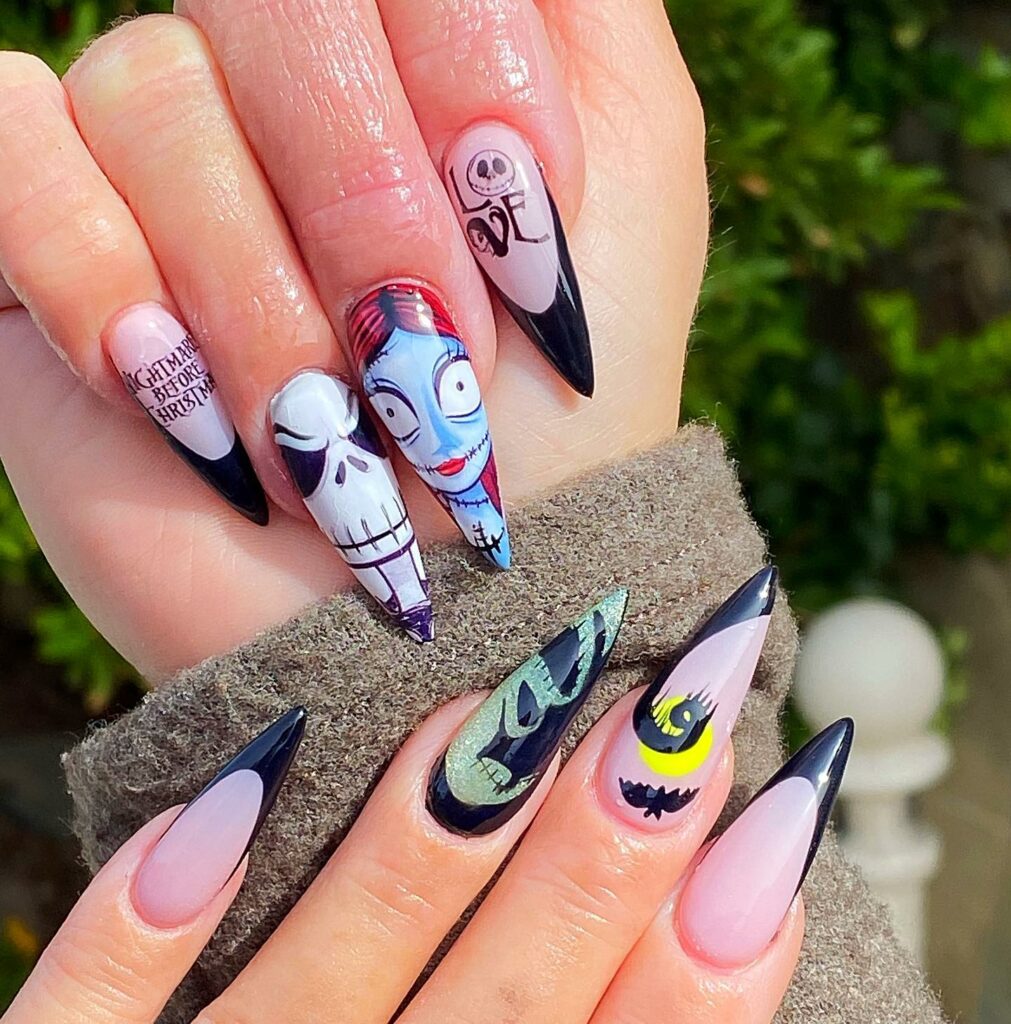 30 Latest Nightmare Before Christmas Nails Ideas! 19 Heart of Halloween Nightmare Before Christmas Nails