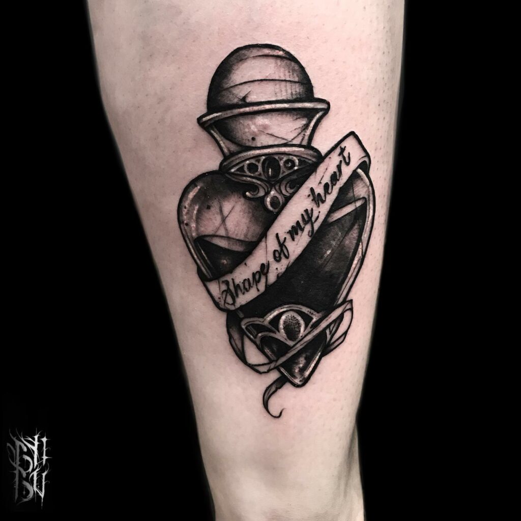 11+ Perfume Tattoo Ideas That Will Blow Your Mind! 14 Heart perfume Temporary Tattoos