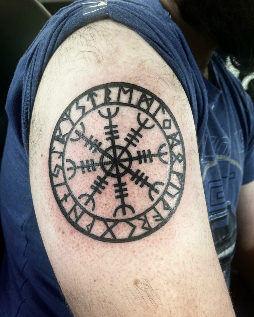 10+ Norse Rune Tattoo Ideas That Will Blow Your Mind! 11 Helm Of Awe Tattoo