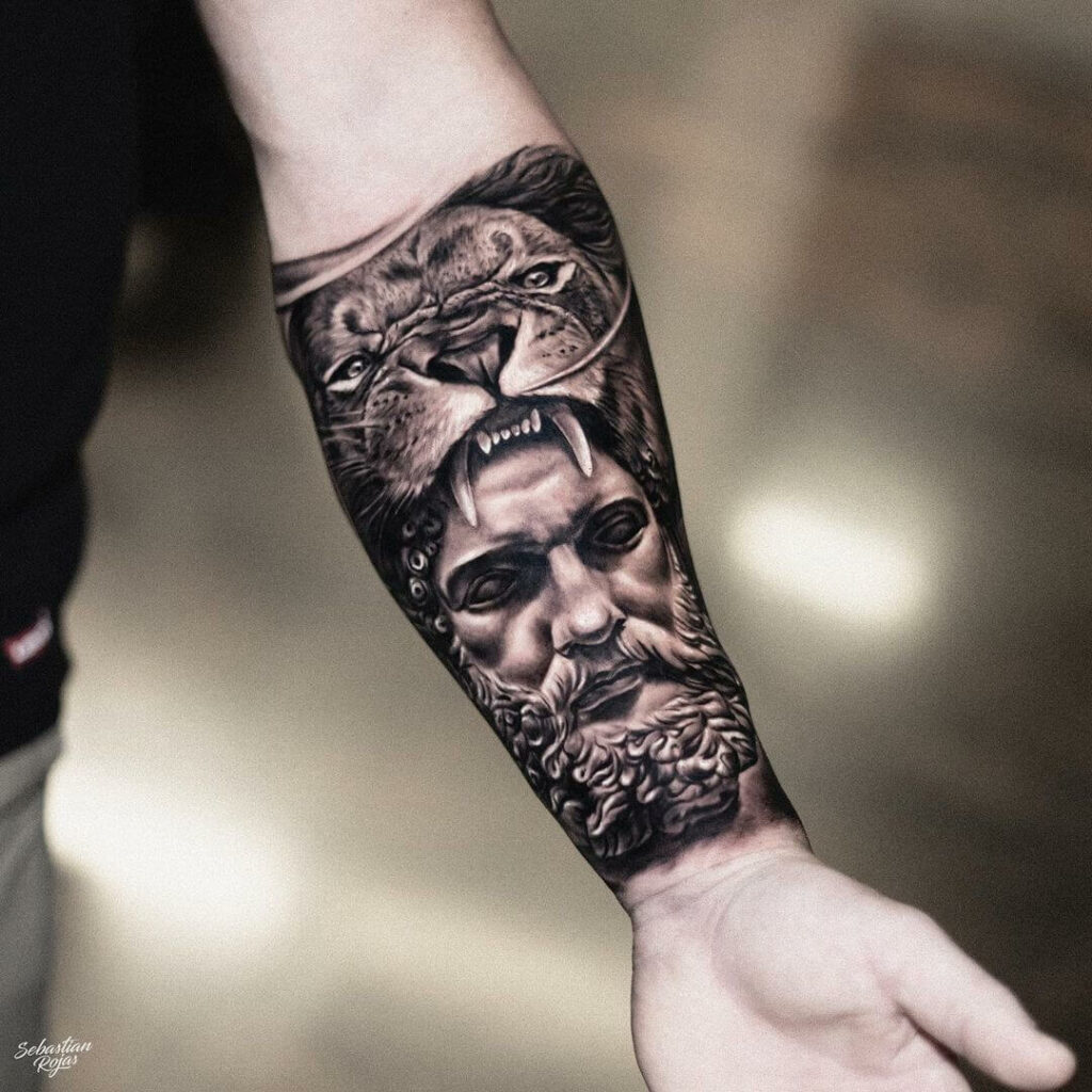10+ Greek Statue Tattoo Ideas That Will Blow Your Mind! 18 Hercules Tattoo