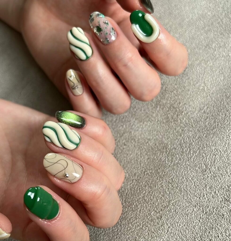 Feel the Nature with 31 Forest Green Nail Designs in 2024 35 A Symphony of Green and Artistry on Your Fingertips