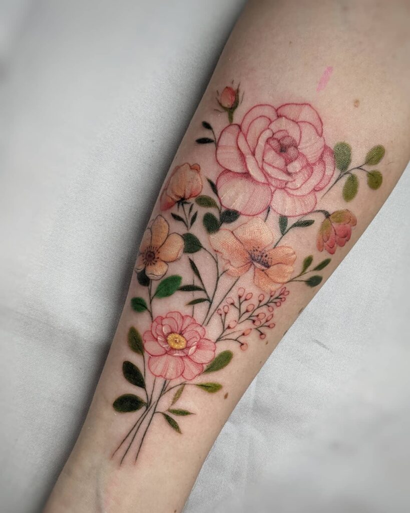 10+ Tattoos of Patterns of Roses That Will Blow Your Mind! 12 Highlighted Garland Rose Tattoo