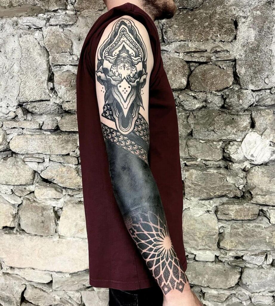 11+ Hindi Elephant Tattoo Ideas That Will Blow Your Mind! 10 Hindi Elephant Tattoo