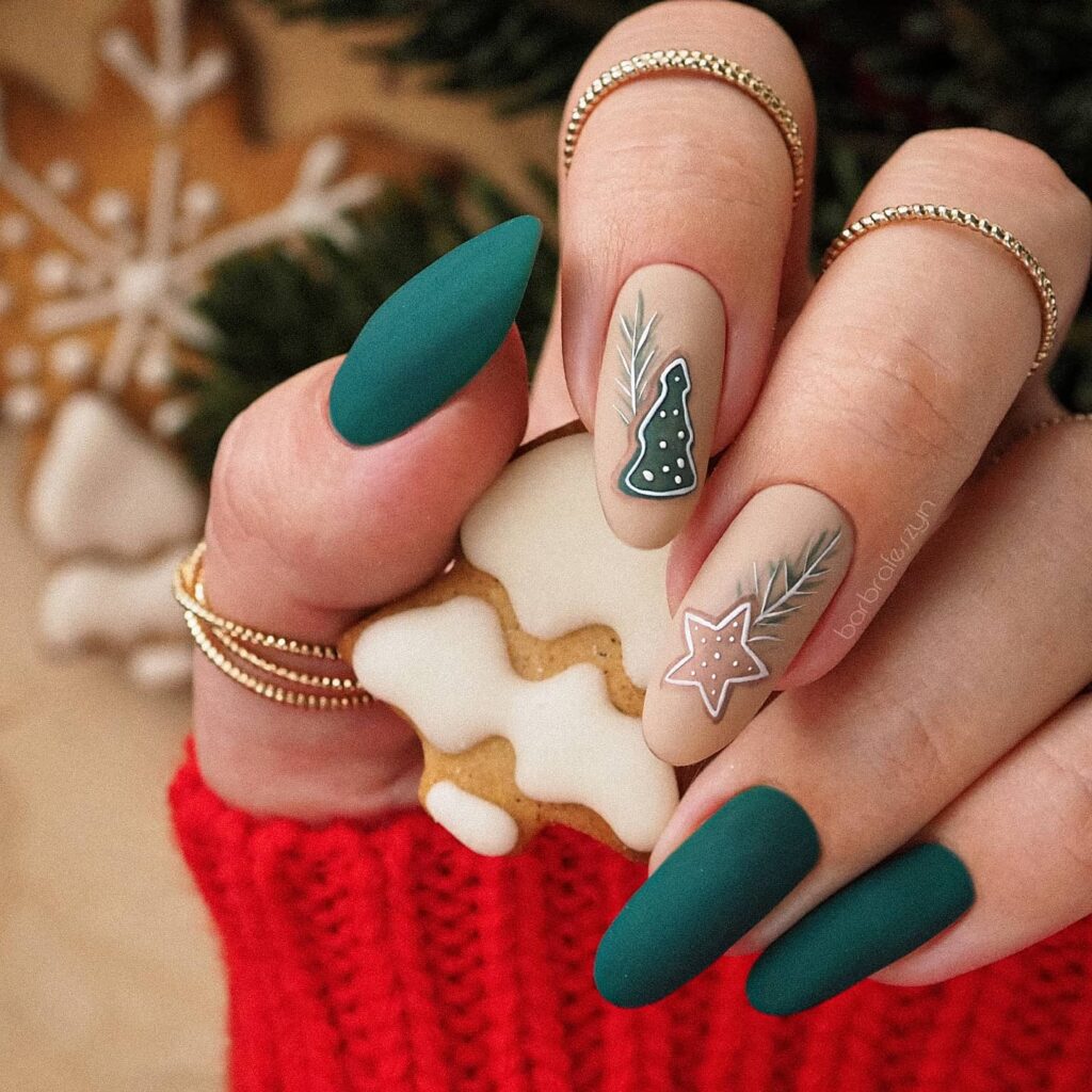 Get Festive with 25 Green Christmas Nail Ideas in 2024 39 Holiday-Inspired Nail Artistry on Green Nails