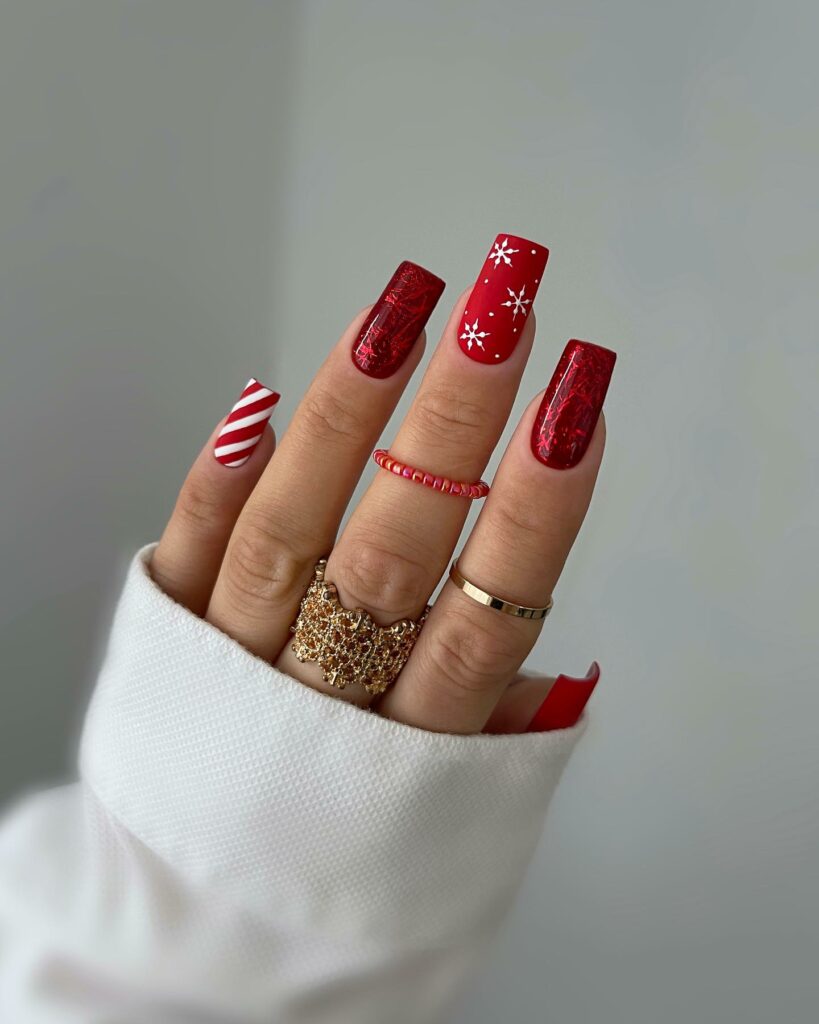 Celebrate with 33 Short Christmas Nail Ideas in 2024 34 Holiday-Inspired Red January Nails