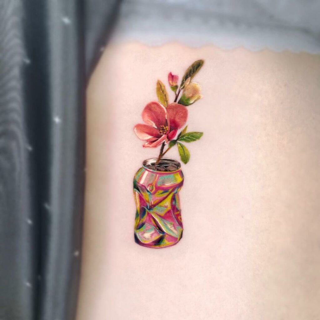 11+ Holographic Tattoo Ideas That Will Blow Your Mind! 14 Holographic Based Tin Can Tattoo