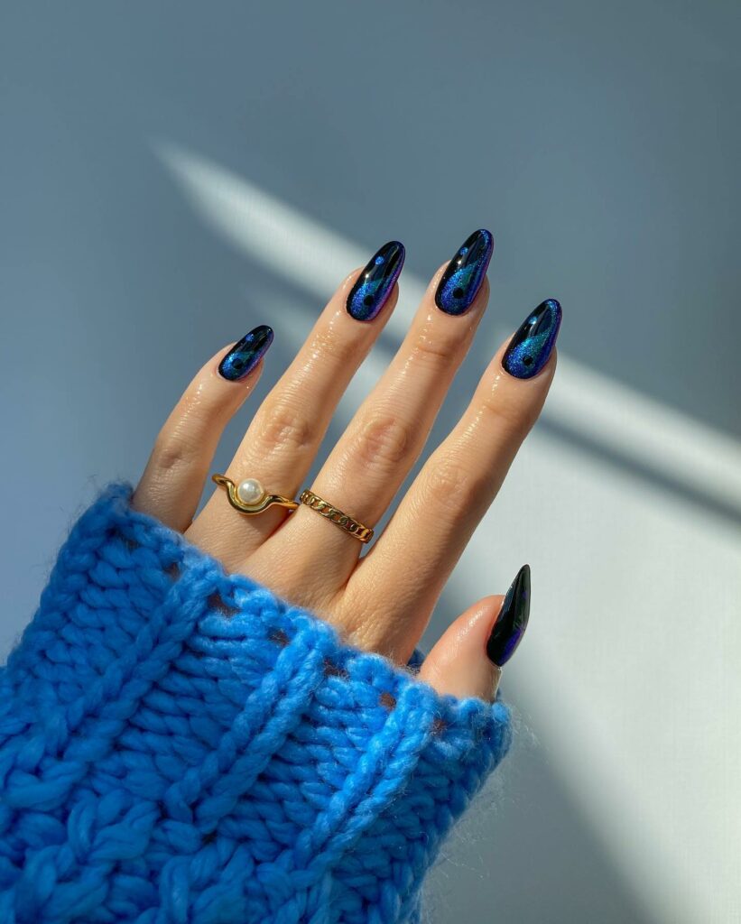 27 Latest Yin-Yang Nail Designs To Try In 2024! 31 Holographic Ying Yang Nails