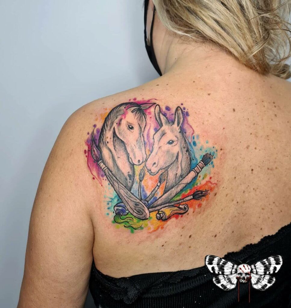 11+ Horse Watercolor Tattoo Ideas That Will Blow Your Mind! 10 Horse Watercolor Tattoo