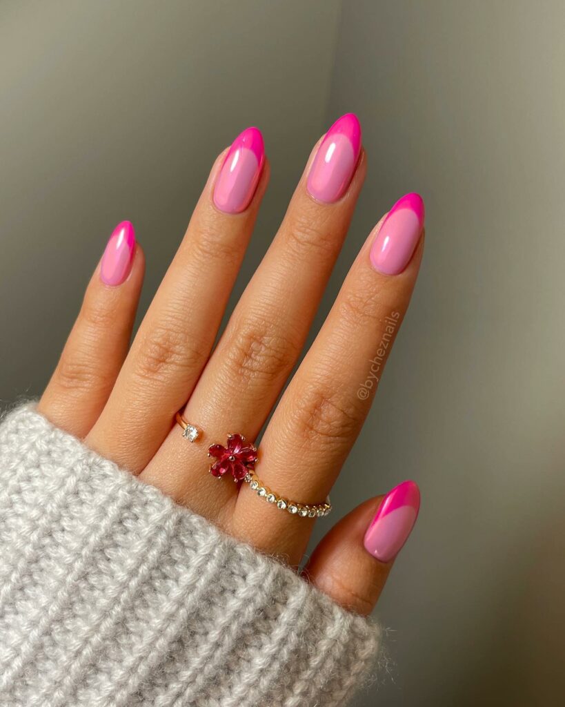 20 Chrome French Manicures to Try in 2024 19 Sizzling Pink Chrome French Nails