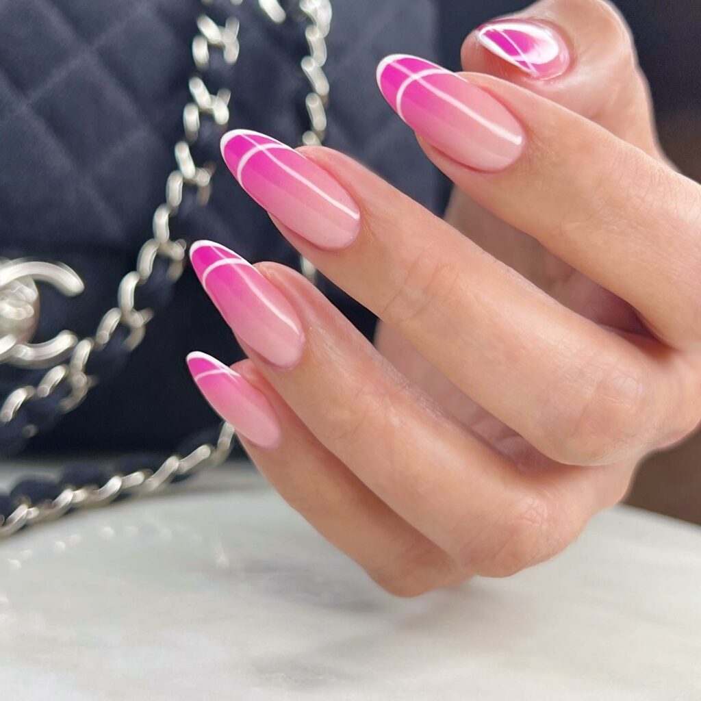 2024's Latest Pink Ombre Nails: 29 Designs to Try 18 Hot Pink Ombre Nails