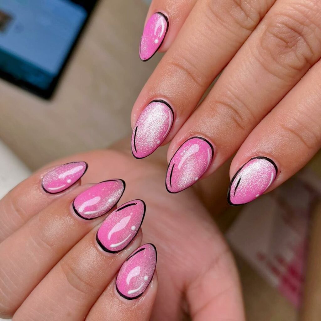 44 Latest Pop Art Nail Designs To Try In 2024! 39 Hot Pink Pop Art Nails