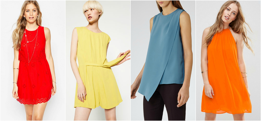 House Party Wear Spring Summer Bold Colour Fashion Top Dress