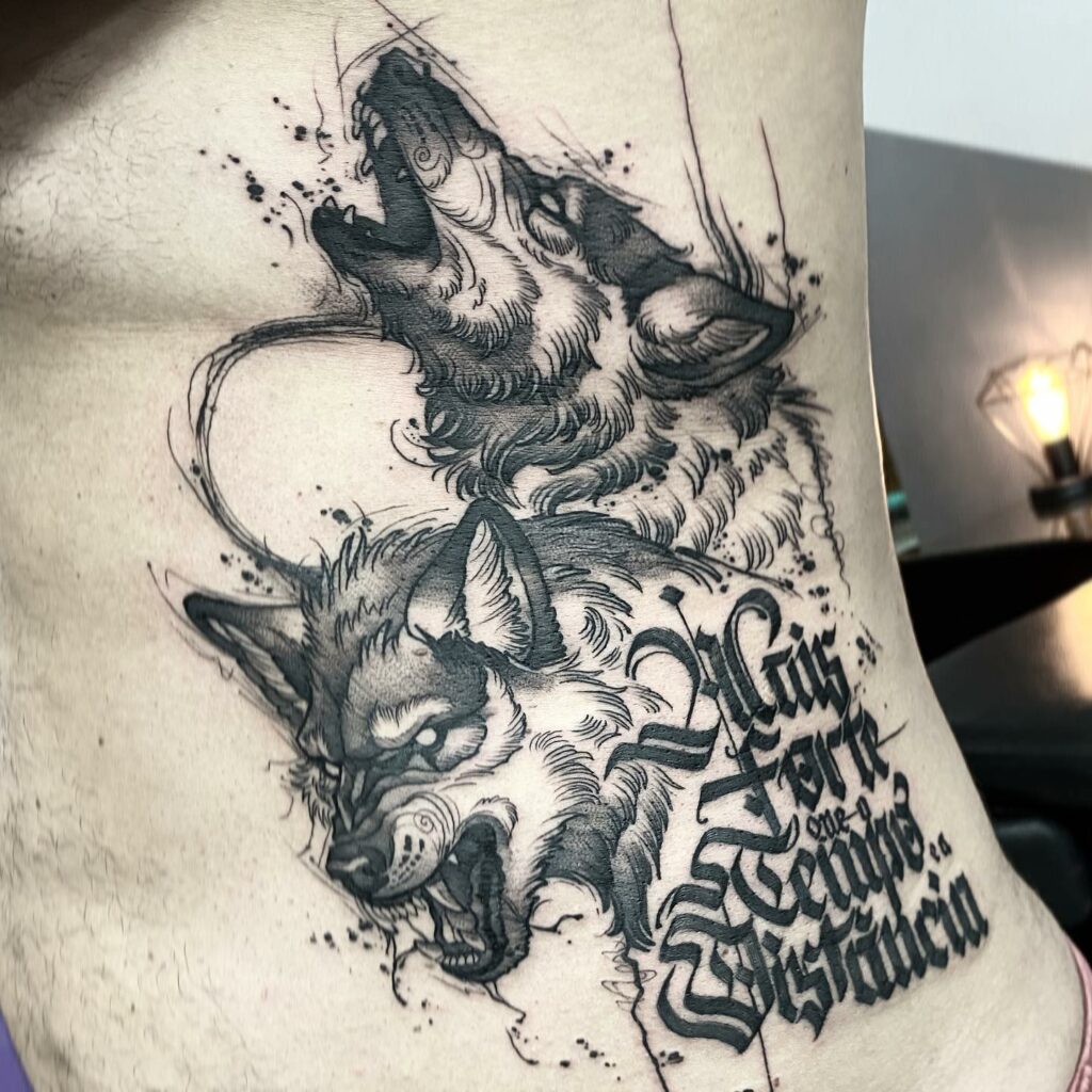 11+ Wolf Tattoo on Chest Ideas That Will Blow Your Mind! 20 Howling Wolf Tattoo