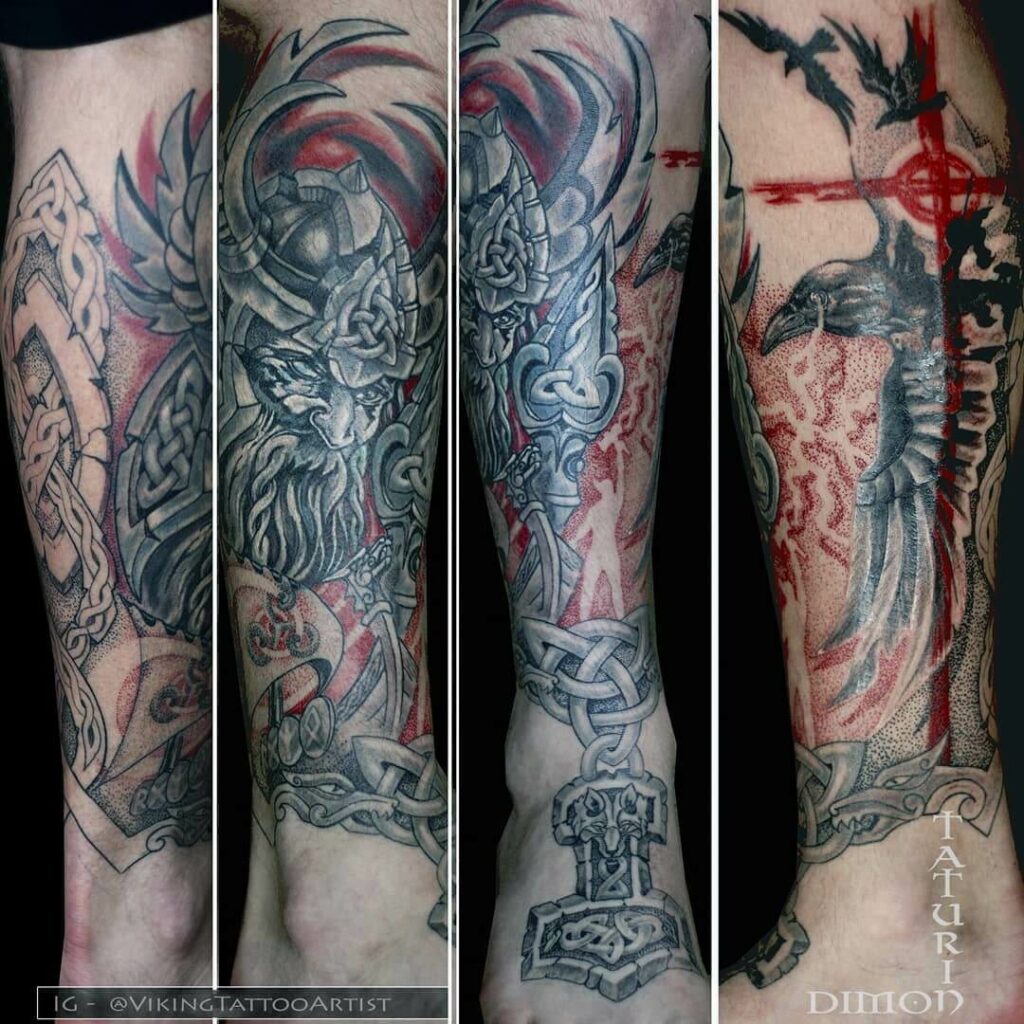 10+ Hugin And Munin Tattoo Ideas That Will Blow Your Mind! 15 Huginn And Muninn Tattoo With Celtic Elements
