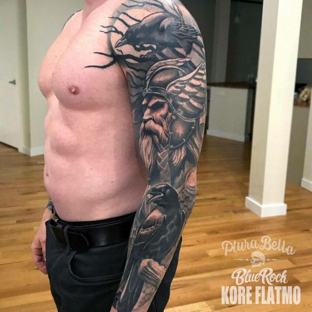 10+ Hugin And Munin Tattoo Ideas That Will Blow Your Mind! 13 Huginn And Muninn Tattoo With Odin