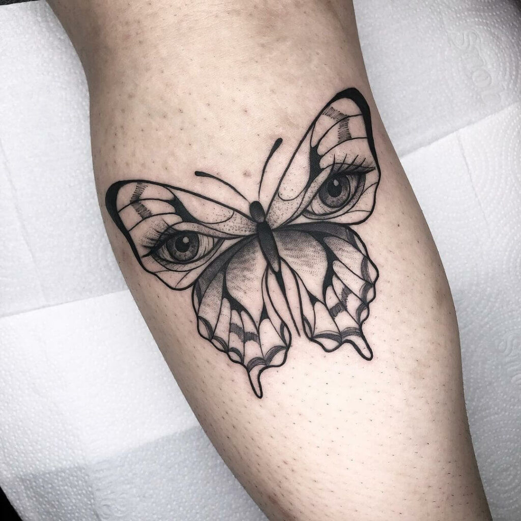 11+ Butterfly Eye Tattoo Ideas That Will Blow Your Mind! 15 Human Eye Butterfly Tattoo Designs
