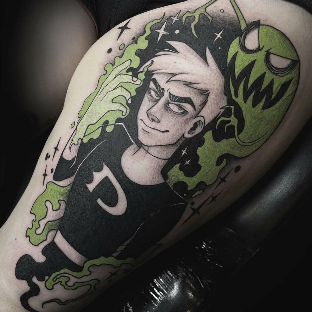 11+ Nickelodeon Tattoo Ideas That Will Blow Your Mind! 17 Human-like 'Danny Phantom' Tattoo