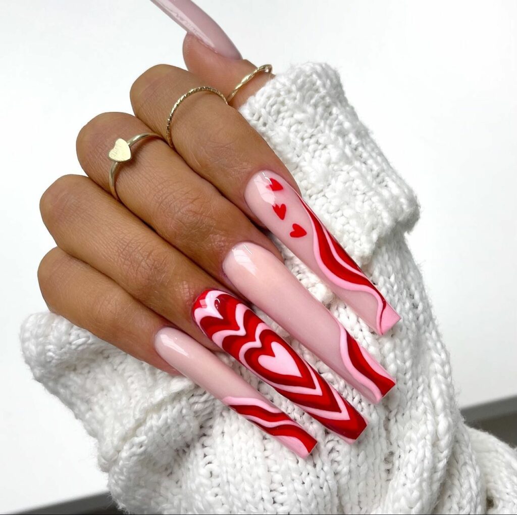 Explore 34 Red Acrylic Nail Designs To Try in 2024 30 Hypnotic Love