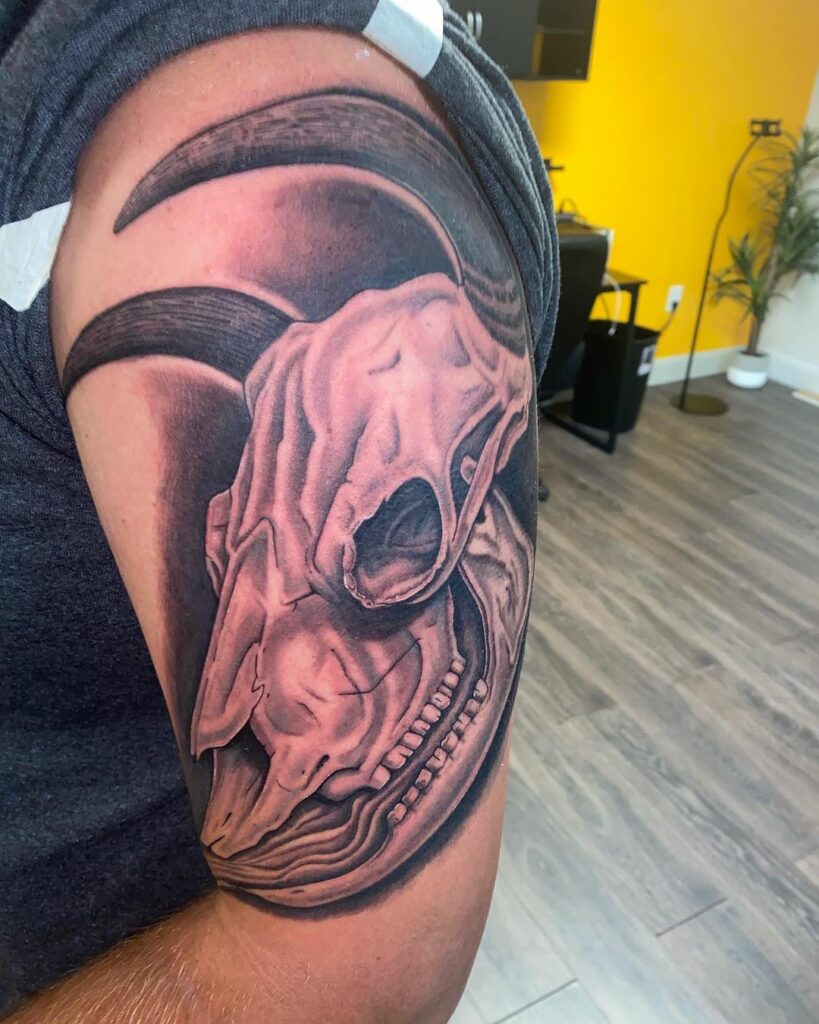 10+ Cow Skull Tattoo Ideas You'll Have To See To Believe! 13 Ideas For Dark And Edgy Cow Skull Or Bull Skull Tattoo